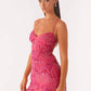 Sequins Backless Sexy Mini Dress Women Spaghetti Strap Off-shoulder Backless Sleeveless Sparkle Club Party Skinny Dress