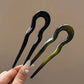 U-Shaped Hair Fork Fashion Tortoiseshell Acetate Hairpin Women Geometric Headwear Hair Sticks Girls New Hair Clips Accessories