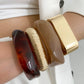 2025 Trendy Stacking Resin Bangles for Women Men Hip Hop Irregular Chunky Cuff Bracelets Charm Accessories Jewelry