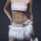 Winter Furry Tassel Skirt Women Sexy Hottie Trend Metal Buckle Belt Wild Hottie Street Skinny Club Hipster Mini Bottom