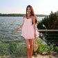 Chiffon Pink Princess Dress Woman Clothes Sexy Spaghetti Strap Backless Mini Dresses