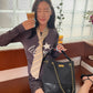2025 Autumn New Arrivals Elegant Color Block Chain Detail Luxury Crossbody Bucket Bag For Woman