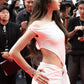 Elegant 2-Piece Set Women One-Sided Sleeve Skew Collar Irregular Folds t-Shirt+High Slit Long Skirt Autumn Suits