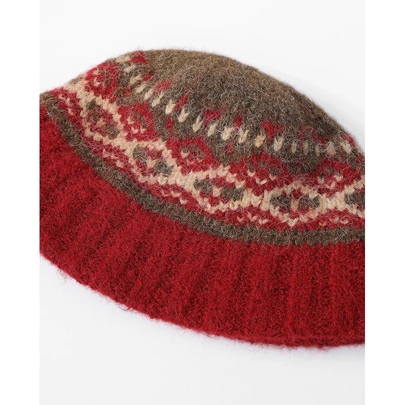 2025 Winter New Arrivals Cute Casual Preppy Diamond Dome Stripe Beanie For Women