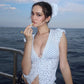 Retro Polka Dot Tops Sexy Deep V-neck Button Up Short Sleeve Tshirt Woman Clothes Summer 2026