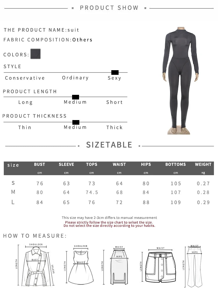 Sexy Casual Sporty Tracksuit 2-Piece Set Women Bodysuit Tops+Leggings Matching Thin Tight Stretch Skinny Street Outfits