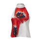 Women Y2k Floral Printed Halter Tank Top Summer Going Out Cami Tops Boho Sexy Backless Vacation Beach Camisoles