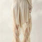 Boho Vintage Sheer Lace Harem Pants Elastic Waist Drawstring Floral Embroidery Cropped Loose Casual Pants Streetwear