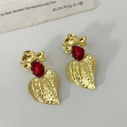 Exaggerated Metal Golden Leaf Dangle Earrings for Women Jewelry Gorgeous Fashion Show Collection Earrings Accessories