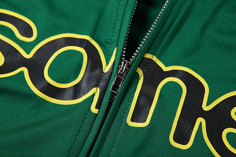 Letter Print Women2 Piece Set Casual Sporty Zip Crop Tops+Shorts Matching Streetwear Stretch Skinny Streetwear Suits