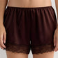 Chic White Satin Lace Shorts For Woman Casual Elastic Waist Shorts Summer Elegant High Waist Short Pants Lady Streetwear
