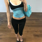 Simple Two Tops Women Mini Low-Neck Camisole+High Elasticity Solid Sexy Hottie Midnight Street Summer Classic Outfit