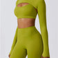 Simple 3 Piece Set Women Tracksuit Sporty Vest+Short Backless Tops+High-Waisted Casual Street Tight Leggings Suit