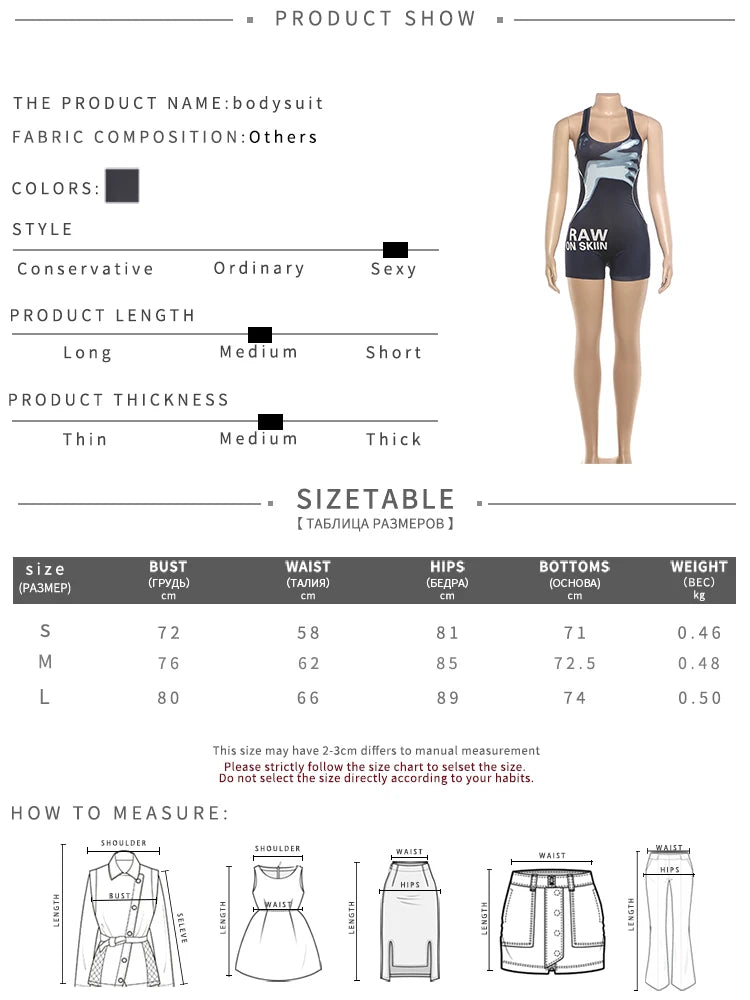Letter Print Playsuits Woman Summer Trend Color Blocking Design Square Collar Backless High Street Fashion Rompers