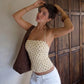 Retro Polka Dot Print Halter Tops for Woman Crop Top Sexy Summer Tanks Camis Women Clothing