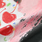 Women's Oversized Drop Shoulder T-Shirt, Graffiti Cake Print Double Gauze Tee, Casual Versatile Summer Short Sleeve Top
