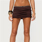 Women's Mini Skirt Casual Slim Fit Stylish Pleated Decorative Buttons Low Rise Short Skirt Summer Fashion Streetwear