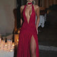 Sexy Sparkling Deep V Neck Backless Split Maxi Dress Women Elegant Outfits Evening Party Dresses Luxury