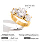 18K Gold Plated Stainless Steel Geometric Fashion Ring Waterproof Anti Allergic colorfast Fashion Jewelry Unisex 2024