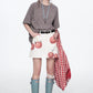 2025 Spring New Arrivals Y2K Original Cherry Printed Denim Skirt Women's Cotton A-Line Mini Skirt(Gift belt)