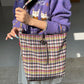 2025 Winter New Arrivals Basic Drawstring Multi Color Checkered Shoulder Bag For Woman