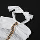 Mesh Patchwork Mini Dress Woman Metal Decoration Halter Off Shoulder Backless Ribbon Prom Party Sexy Fashion Bodycon