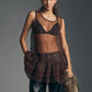 Women Sheer See Through Tank Tops Summer Layered Ruffle Sleeveless Shirt Basic Vest Y2K Aesthetic Clothes for Streetwear