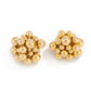 Unique Braided CCB Plastic Ball Bead Stud Earrings for Women Trendy Goth Gold Color Piercing Earring Party Jewelry Gift