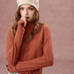 Elegant Lace Trim Mock Neck Top, Solid Ruffle Cuff Long Sleeve Blouse for Daily Wear