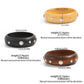 Retro Classic Geometric Round Wooden Bangle for Women New Trend Creative Charm Arm Bracelets Hand Jewelry Accessories