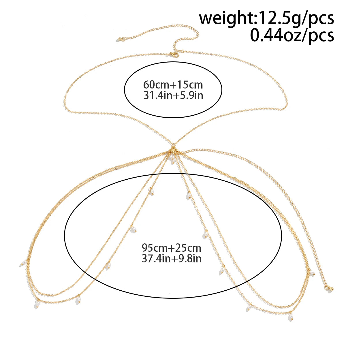 Sexy Imitation Pearl Cross Chest Breast Belly Body Chain Necklace for Women Summer Bikini Boho Tassel Jewelry Y2K Accessories