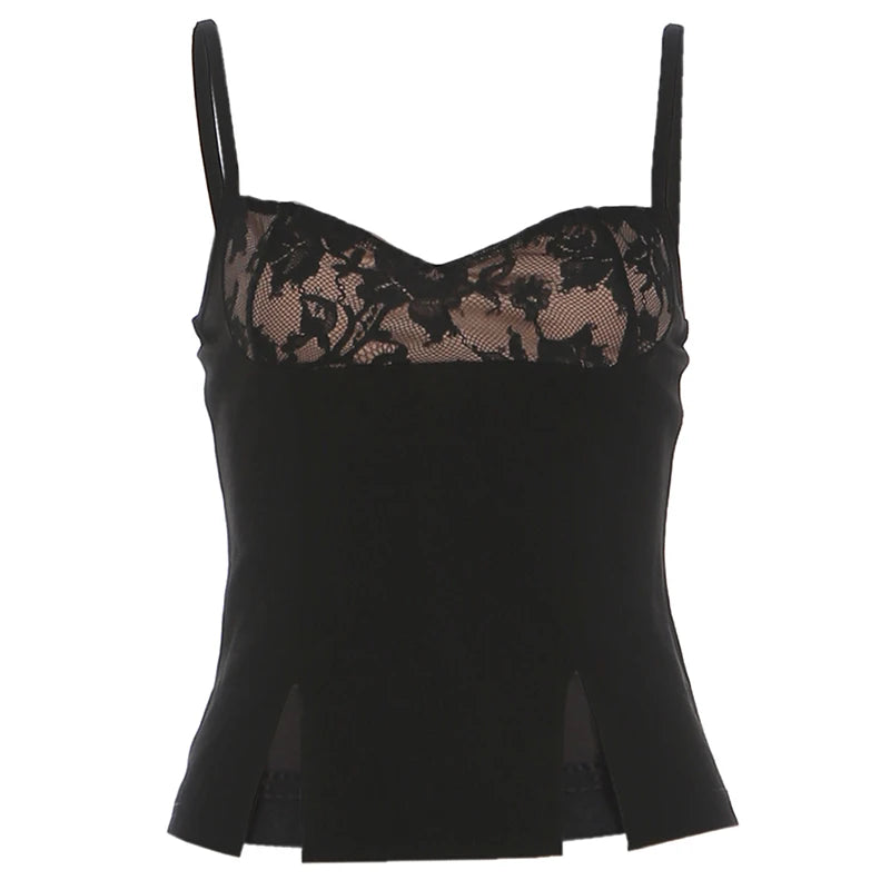 Fashion 2 Piece Set Women Jacquard Patchwork Split Vest+Mesh Ruched Tierred Irregular Hem Applique Skirt Sexy Chic Suits