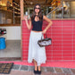 White Long Skirts with Lace Trim Asymmetric Hem Casual Vacation Style Skirt Woman Clothing Bohemian