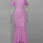Off-shoulder Backless Sexy Evening Dress For Women Purple Sleeveless Strapless Ruched Bodycon Club Party Dress