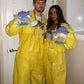 Adult Breaking Bad Cosplay Yellow Hazmat Coverall Jumpsuit Full Zip Disposable Protective Suit Halloween Carnival Party