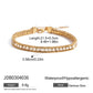 Zircon Star Metal Chain Bracelet Bangle Gold Plated Stainless Steel Watproof Summer Trendy Wrist Jewelry For Women