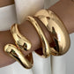 Gold Color Hip Hop Wide Stackable Bracelets Set for Women Fashion Punk Water Drop Bangles Jewelry Gift 3 Styles