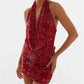 Sexy Sequin Gliters Bodycon Mini Dresses Women Deep V-neck Backless Shining Dress Female Party Clubwear Vestidos Gown