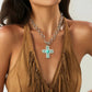 Vintage Large Jesus Cross Pendant Choker Necklace for Women New Trend Punk Metal Chunky Chain Neck Jewelry Accessories