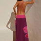 Mesh Print Sexy Dress Set Women Deep V Neck Tank Tops And Maxi Skirt Matching Sets Female Elegant Club Two Piece Set