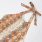 Serpentine Print Jumpsuits Women Bandage Halter Backless Sleeveless Skinny Peach Hip Midnight Club Party Overalls