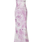 Purple Floral Print Party Dresses for Wedding Guest Strapless Backless Maxi Dress Elegant Woman Clothes