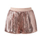 Y2K Sparkle Sequined Shorts Elastic Waist Loose Fit Glitter Hot Pants Women Nightclub Rave Festival Party Casual Bottoms