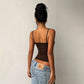 Halterneck Tank Tops for Women Clothing Fashion Sexy Brown Backless Camis Summer 2026