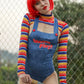 Halloween Costumes for Women Scary Nightmare Killer Doll Wanna Play Movie Character Bodysuit Chucky Doll Costume Set