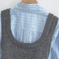 Lapel Single Breasted Vest Shirt Women 2024 Trend Knitted 2 Piece Set Matching Wild Hipster Streetwear Summer Tops