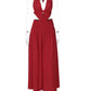 Halter Deep V Neck Backless Sexy Maxi Dress Women Elegant Off-shoulder Sleeveless Bodycon Club Party Long Dress Female