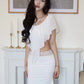 Elegant 2 Piece Set Women Fashion Trend Mesh Ruffled V-Neck Top+Lace Patchwork Long Skirt Sweet Chic Party Club Suits