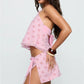 Women Two Piece Skirts Outfit Sparkly Sequin Sleeveless Tops Sexy Bodycon Mini Skirt Sets Shiny Y2K Party Clubwear