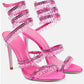 Women's New Water Diamond Sandals Fashion Tassel Crystal Shoes Sexy Banquet Party Twin Stiletto Women's Large Sandals